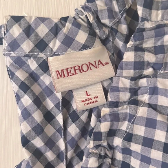 Merona Blue and White Pleated Sundress - Picture 4 of 4